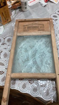 Vintage glass wash board lingerie