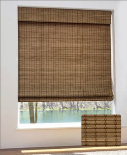 Cordless Bamboo Roman Shades