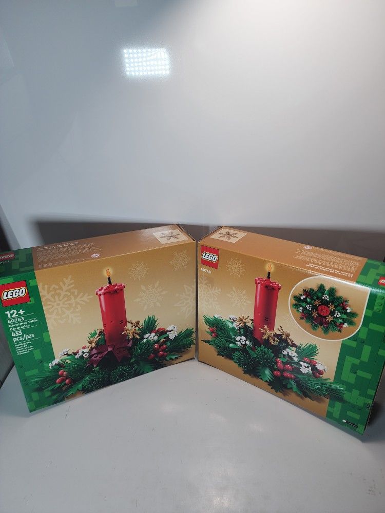 2x LEGO Christmas Table Decoration Building Set 40743 | 433 pcs
