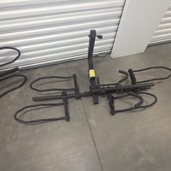 Hitch mounted bike rack