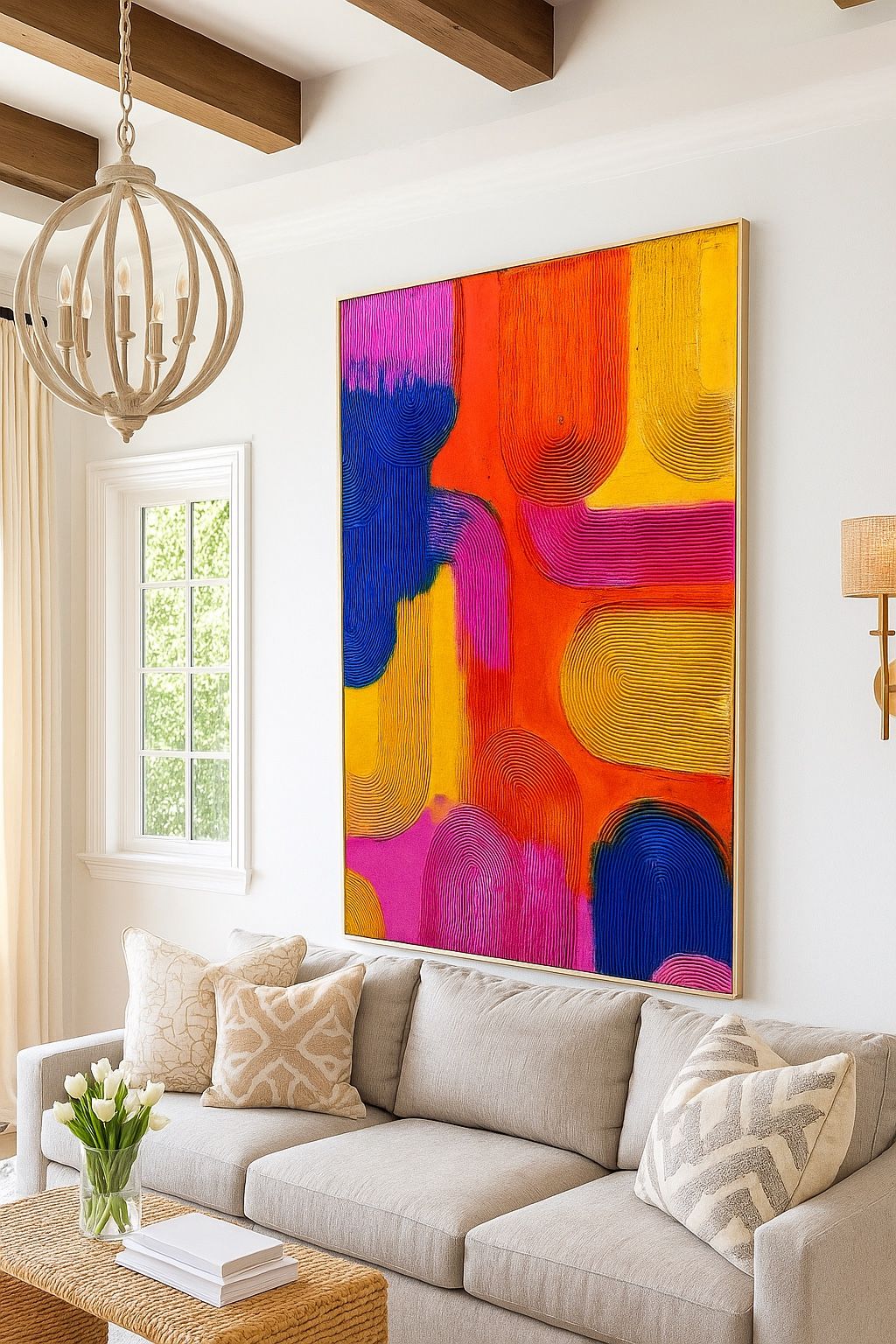 Colorful Textured Art 30 X45