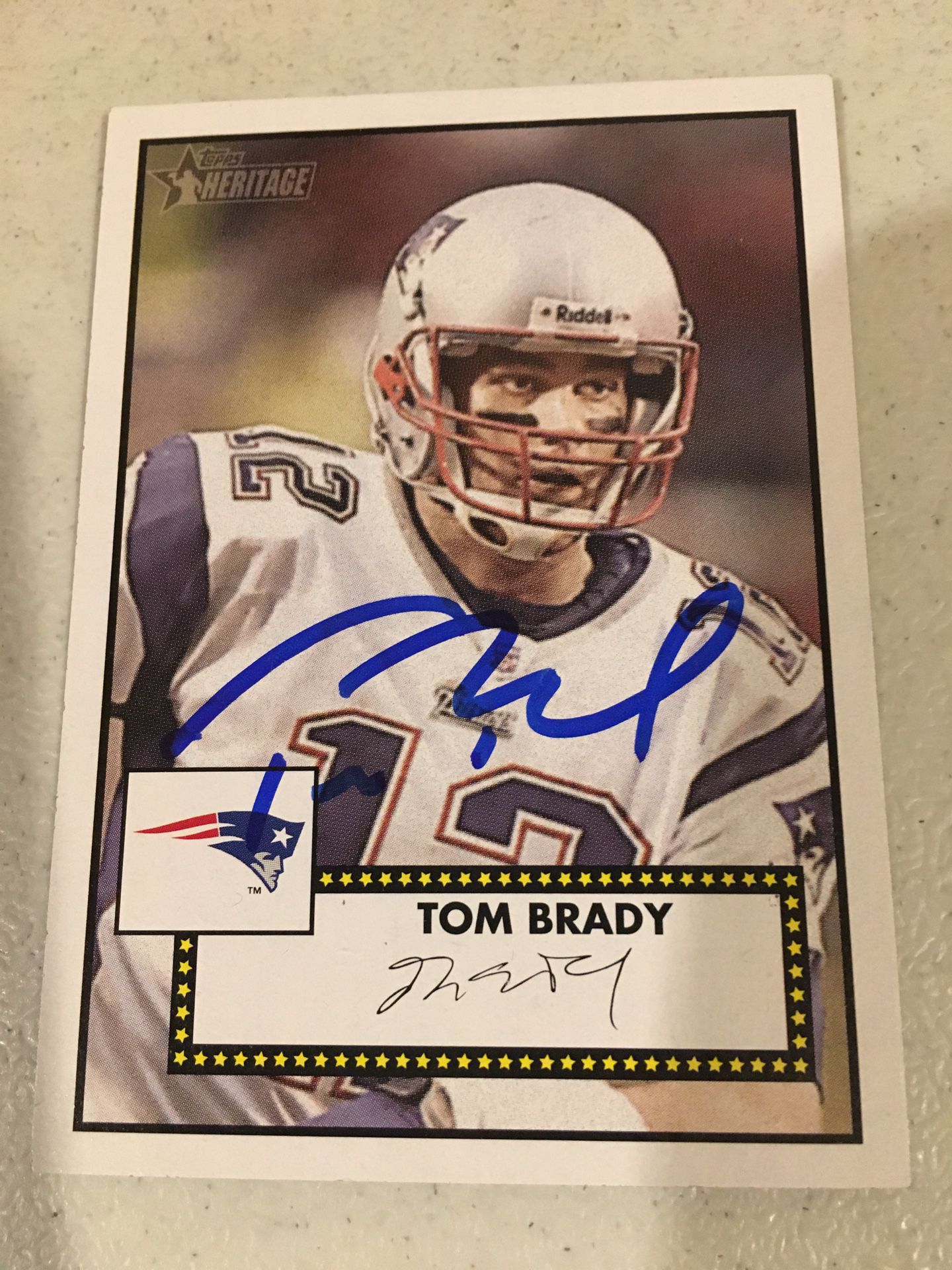 Tom Brady Autographed Card with COA