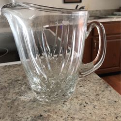 Heavy Cut Crystal Vintage Pitcher