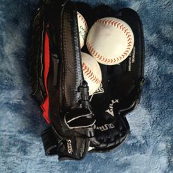 Baseball Glove And Baseballs