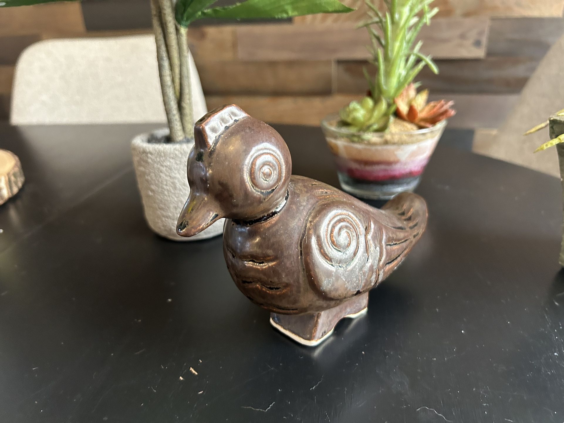 BROWN CERAMIC BIRD