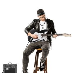 Full Size 39" Electric Guitar w/ 10 Watt Amp Gig Bag Case Guitar Strap Beginners