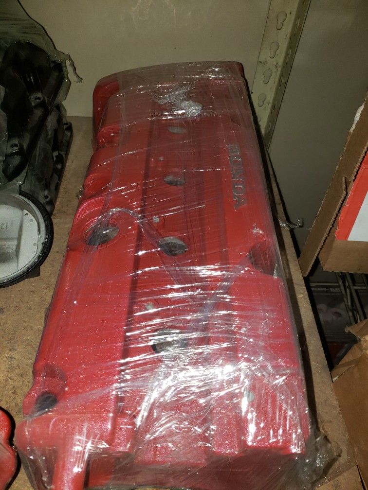 K20 K24 Honda Acura Valve Cover Wrinkle Red