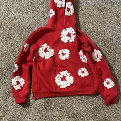 Red Denim Tears Hoodie Size Medium