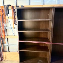 Wood bookcases  65”High  X 36”wide