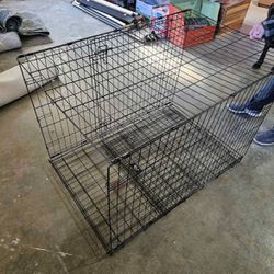 Large dog crate with bottom. 30 x27x42 inch.