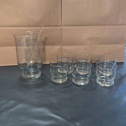 Princess House Martini Set - 8 Piece Set