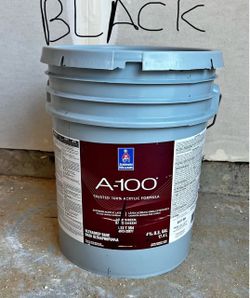Opened left 3.5 gallons BLACK color Exterior Paint
