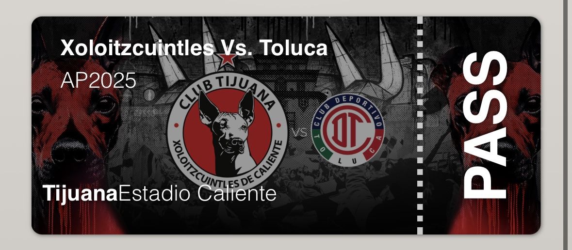 Xolos v Toluca Tickets - October 22