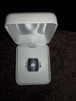 Olive branch sterling silver ring