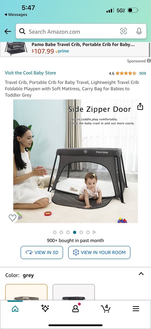 Pamo Babe trouble Playpen/Crib