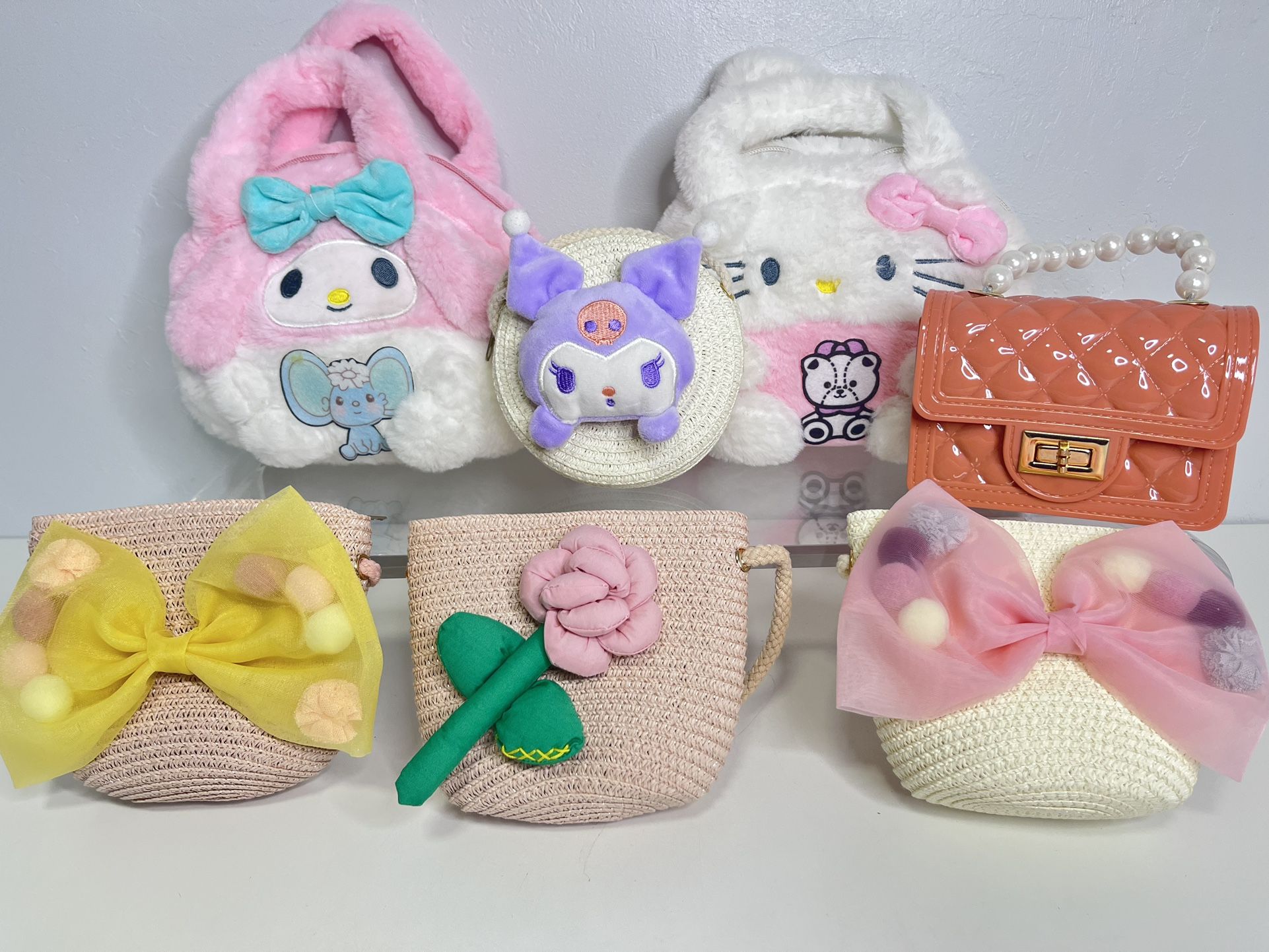Little Girl Purses New Hello Kitty Kuromi Bow Sanrio