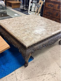 Casa Mollino coffee table, featuring a square marble top - excellent condition- 44” x 44”