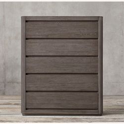 Restoration Hardware 5-Drawer Dresser (Solid Wood – Aged Oak)