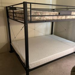 Rare Queen Over Queen Bunk Bed