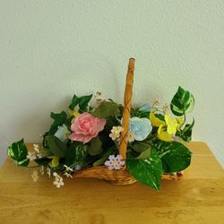 Foilage Floral Artificial Arrangement with Basket