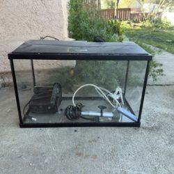 10 gallon fish tank with supplies 