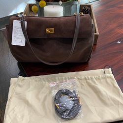 Hedexe Genuine Leather Purse For Women: Suede Leather Tote Bag 