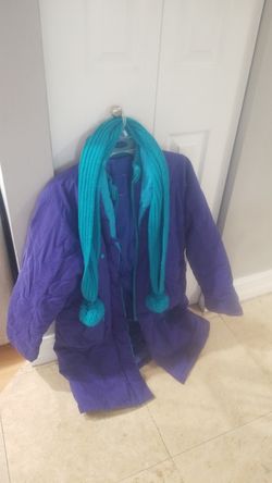 Girls long winter coat size 14