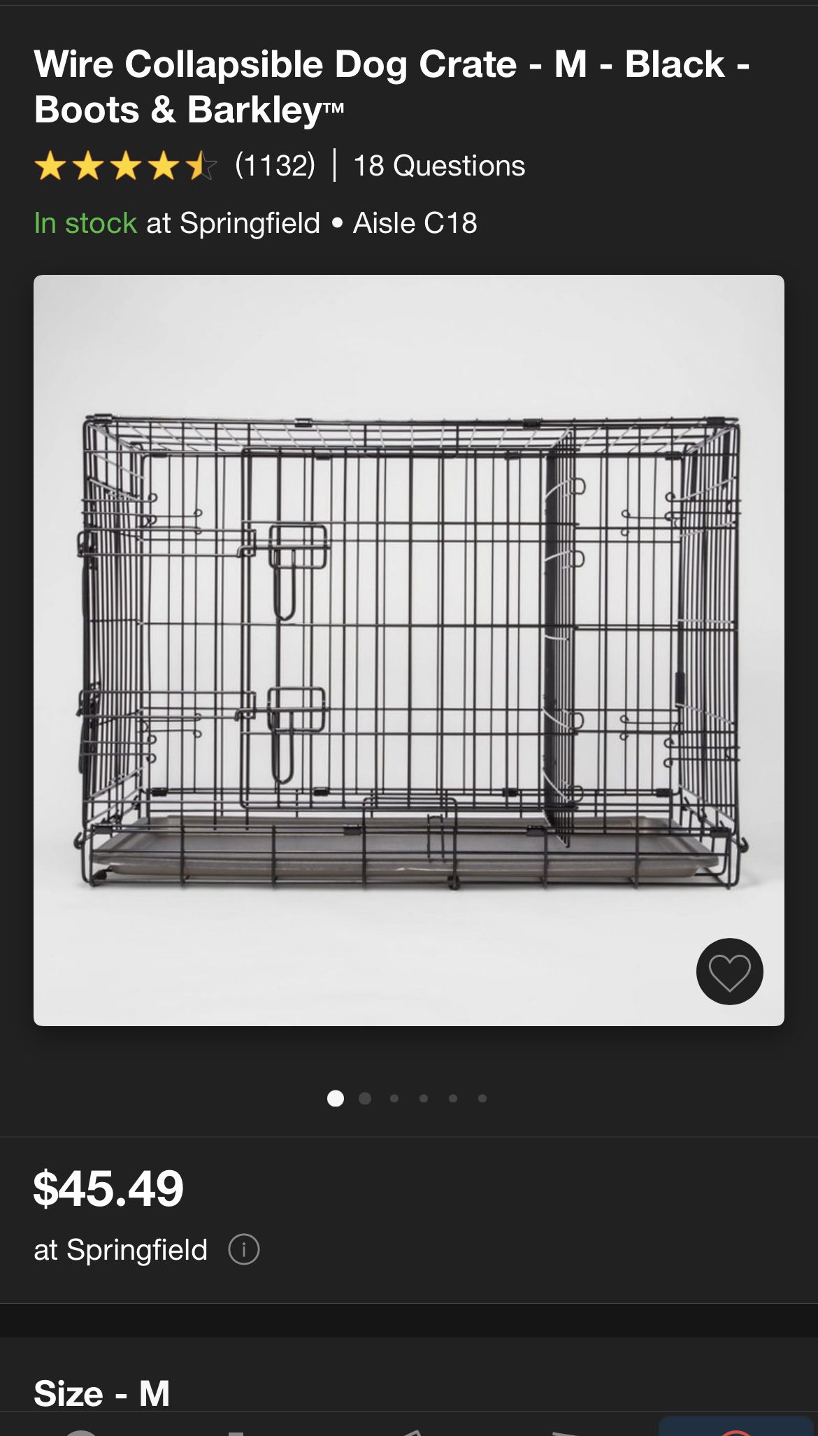 Barely Used Medium Dog Cage