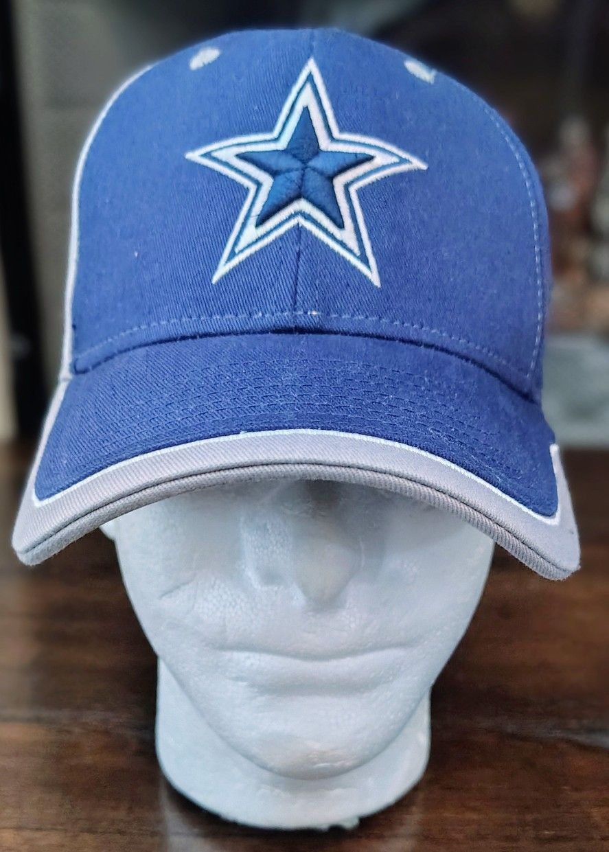 Dallas Cowboys Reebok NFL Team Apparel Blue Gray Big Script Hat Cap
