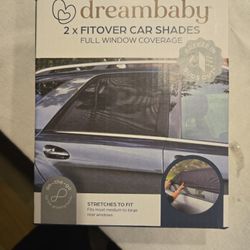 Dreambaby 2x Fit Over  Car Window Shades For Toddlers/sensitive Passengers