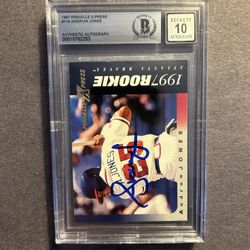 1997 Pinnacle X-Press #116 Andruw Jones RC signed.Negotiable 