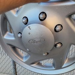 Hub Caps Off An Econoline Van