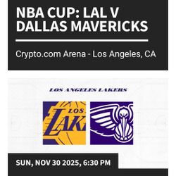 Lakers Tickets 2 Or 4 All Games FIRST ROW STYLE