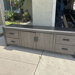 Dark espresso/charcoal TV stand