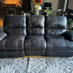 Free Leather Couch, Power Recline