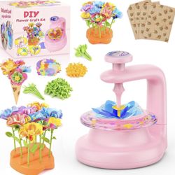 cosone DIY Fabric Flower Bouquet Toys for 3 4 5 6 7 8 Year Girls Valentines Day Gift Educational Toy Reusable Bouquets Maker Birthday Gift for Girls H