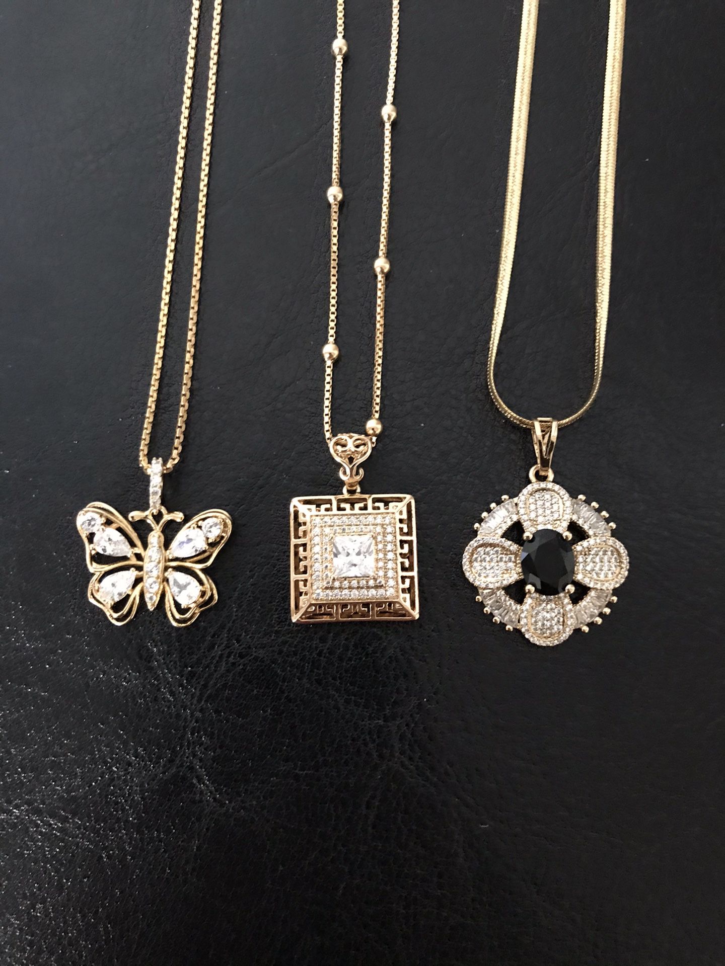 Gold plated pendant with chain ($13 each)