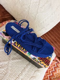 Cape Robbin Blue Rope Sandals
