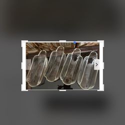 6 Vintage Glasses Boat Shape 