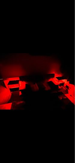 Two end tables with lights