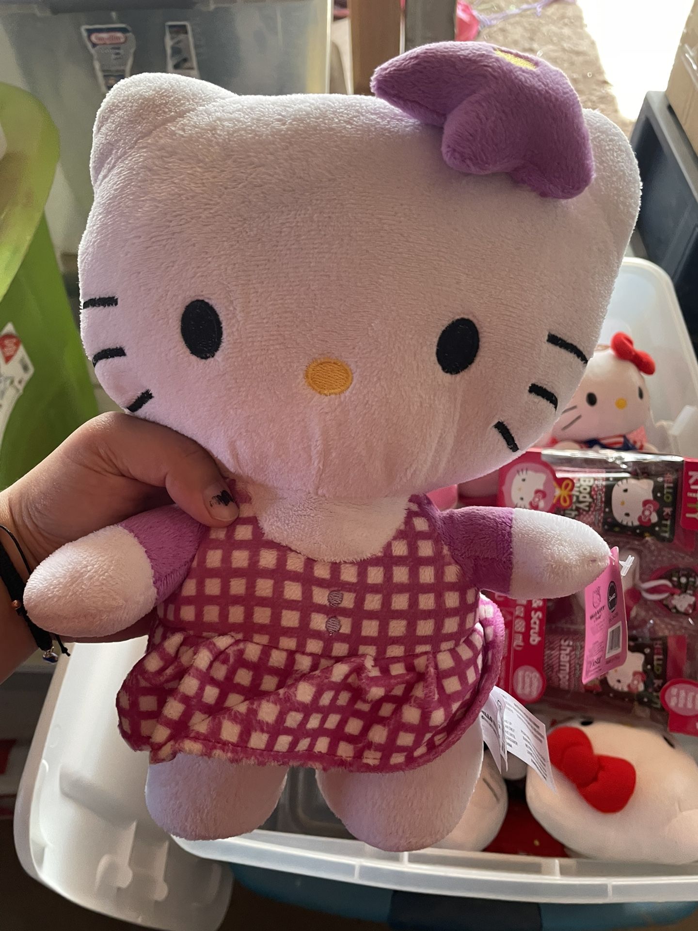 Hello kitty plaid dress Plush