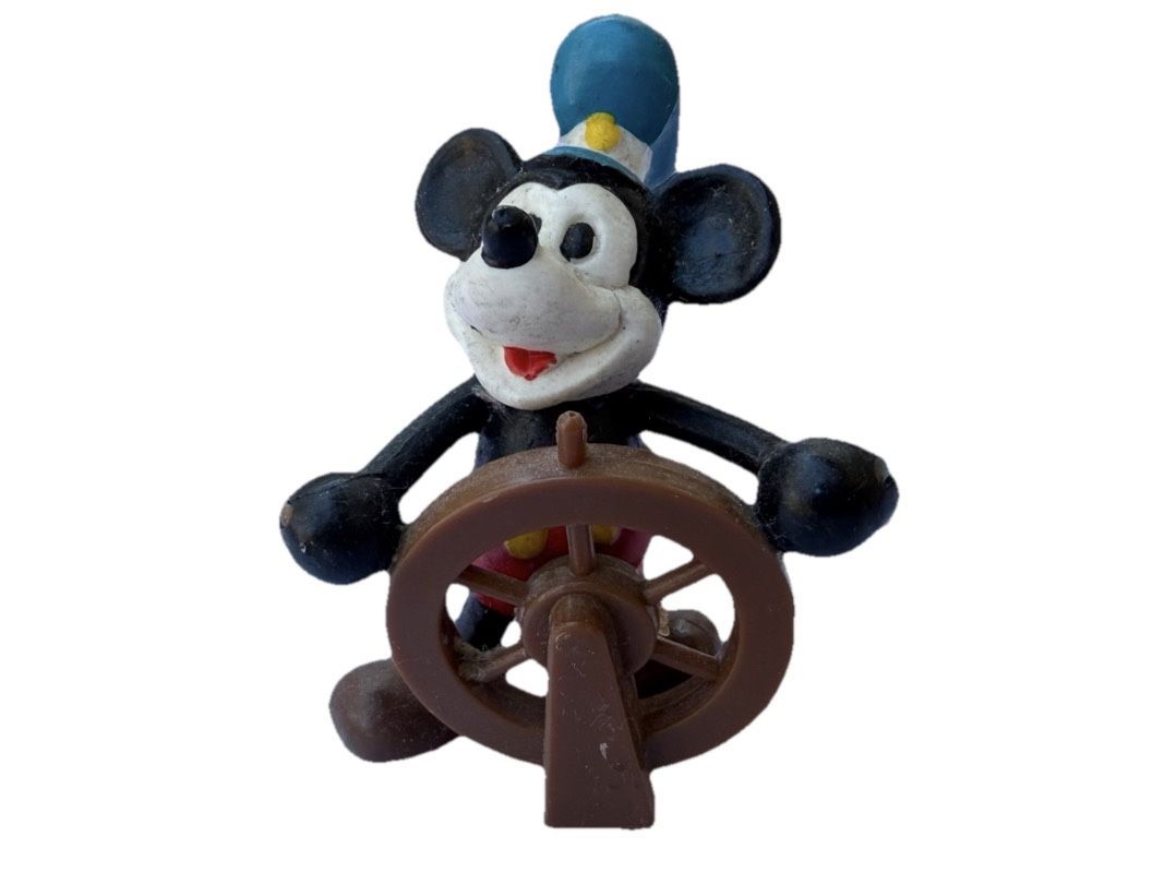 Vtg Applause Disney Mickey Mouse Steamboat Willie PVC Figurine Cake Topper