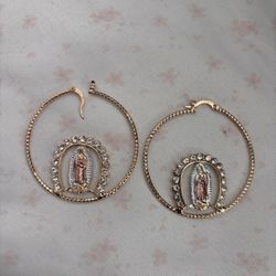 virgen mary hoops 