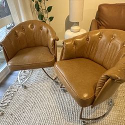 Pair of Vintage Rolling chairs 