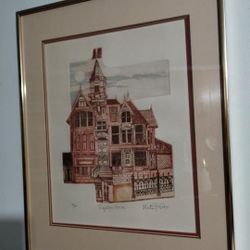 SIGNED NUMBERED "TRAFALGAR HOUSE" , LITHOGRAPH -MARTIN TOBIAS  20"×16"