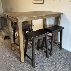 High Top Table With Four Stools