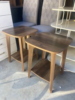 Set of three new, recently assembled coffee tables and side tables for sale