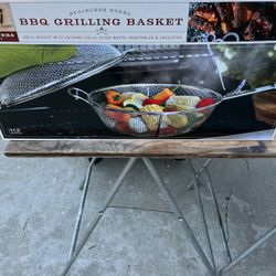 Parini Basket With Cover For Cooking Or Grilling