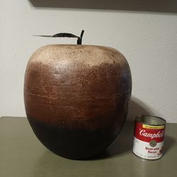 Huge Stoneware 2-pc. Apple Sculpture