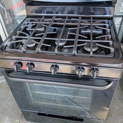 Kenmore Black 5 Burners Gas Stove And Oven 